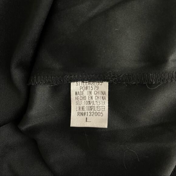 Entro black pink floral chiffon ruffle boho cottagecore midi dress large - Picture 8 of 9